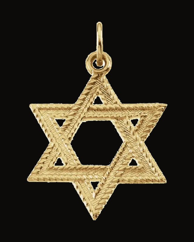 Star of David Pendant — 14K Yellow Gold