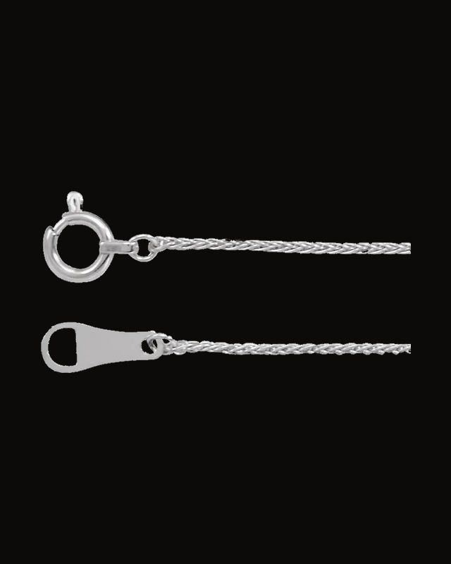 0.8 mm Wheat Chain — Platinum