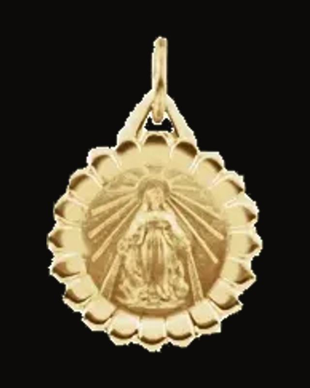 Round Miraculous Medal — 14K Yellow Gold