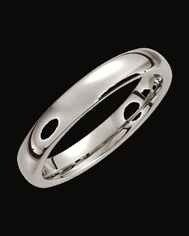 Comfort-Fit Half Round Band — Cobalt · 4 mm