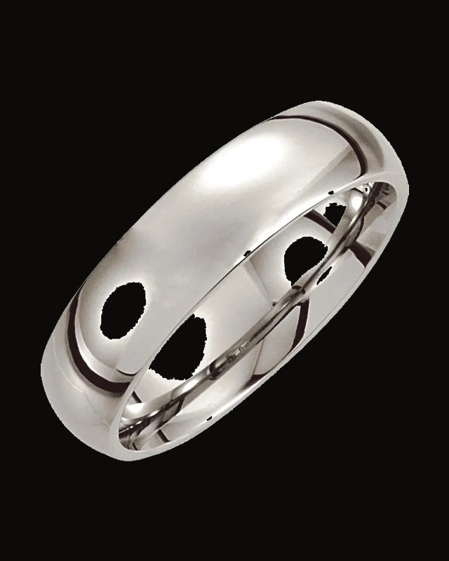 Comfort-Fit Half Round Band — Cobalt · 6 mm