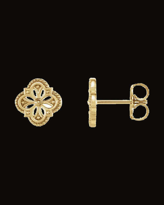 Vintage-Inspired Clover Earrings