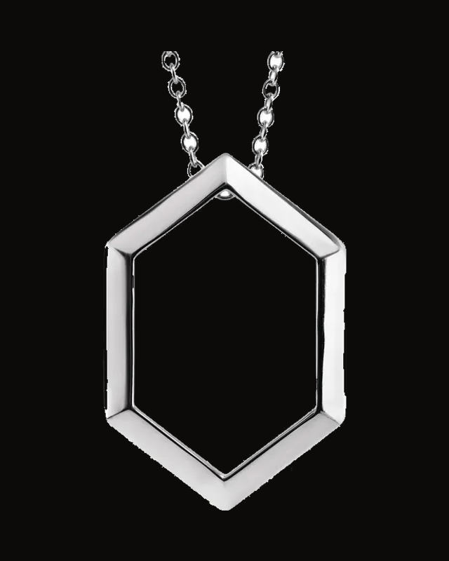 Geometric Necklace or Pendant — Sterling Silver