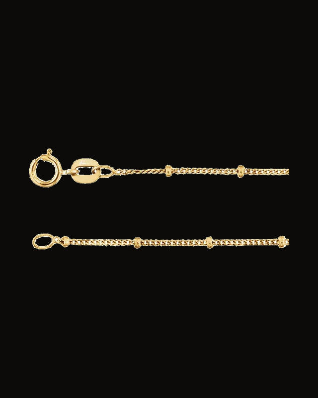 1 mm Beaded Curb Chain