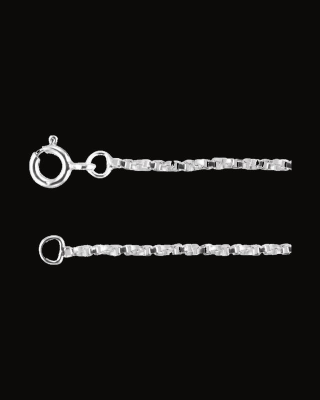 1.45 mm Twisted Box Chain — Sterling Silver
