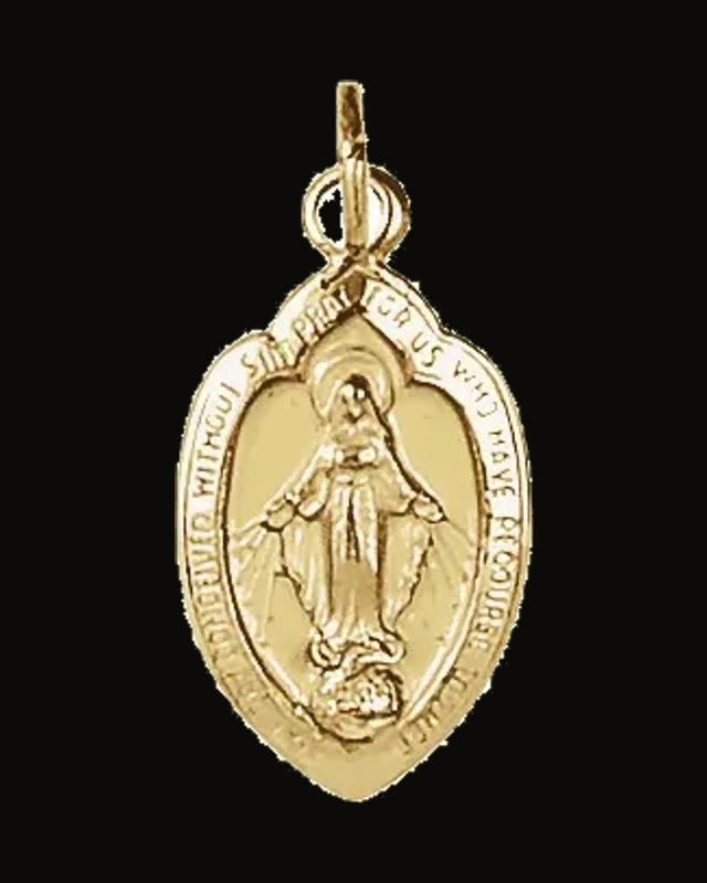 Oval Miraculous Medal Necklace or Pendant