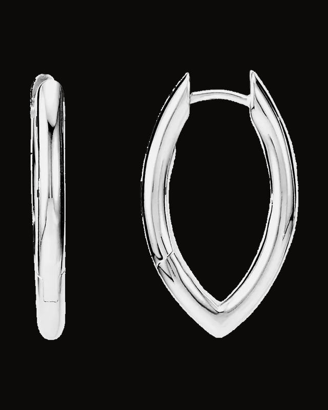 Round Tube Hinged Earrings — Sterling Silver