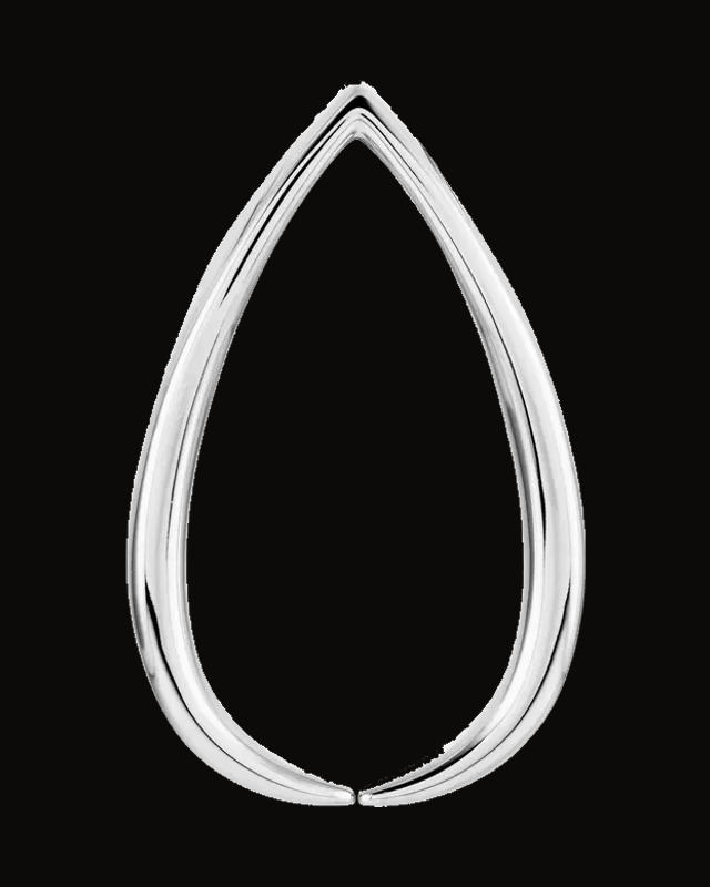 Freeform Pendant — Rhodium-Plated on 14K White Gold