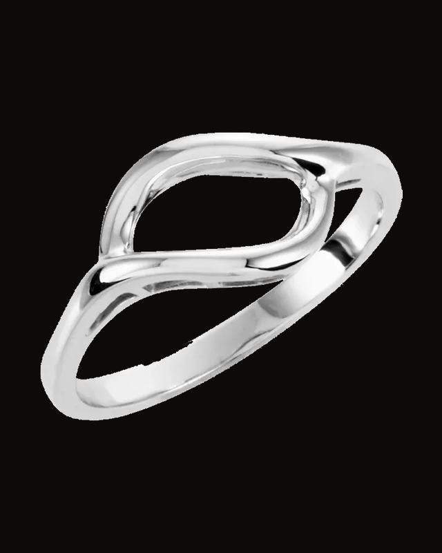 Freeform Remount Ring — Rhodium-Plated on 14K White Gold · 8.4 mm