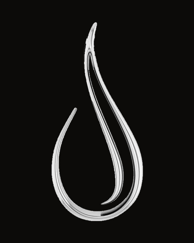 Freeform Pendant — 14K Yellow / White Gold