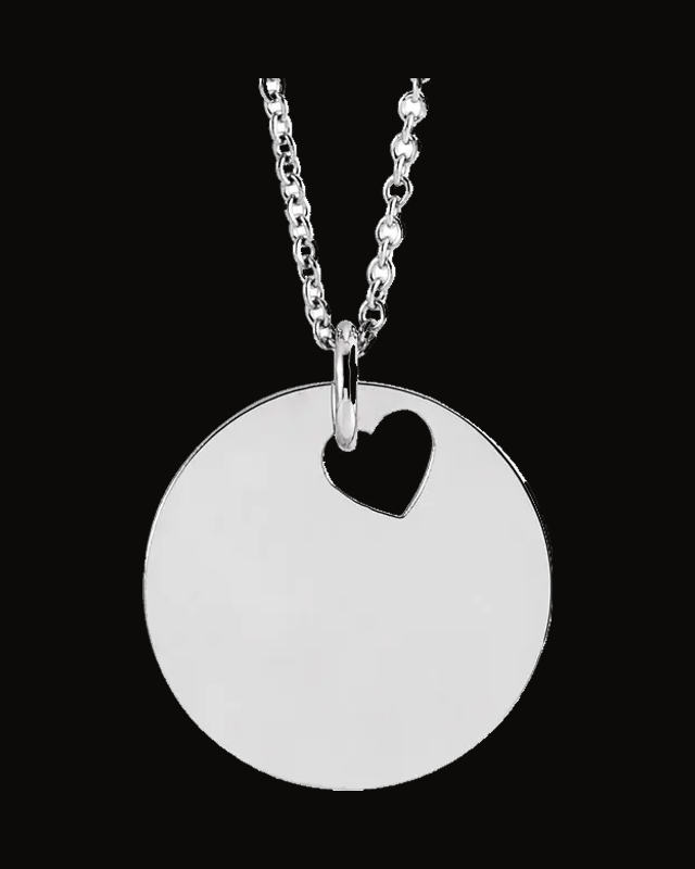 Engravable Pierced Heart or Star Necklace or Pendant