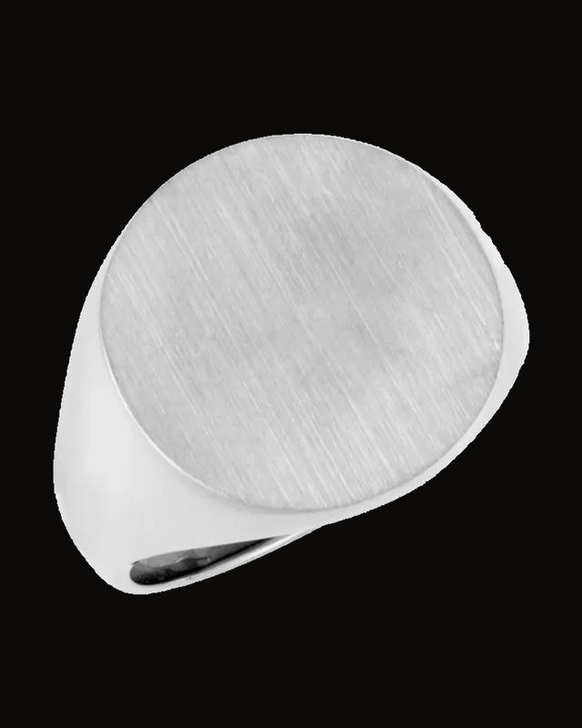 Round Signet Ring — Sterling Silver · 4.75 mm