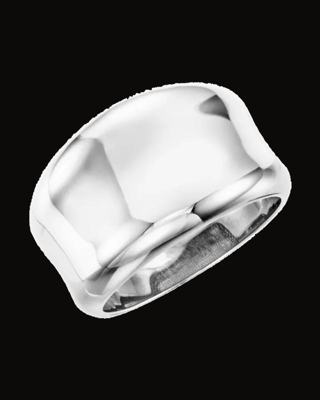 Concave Ring — Sterling Silver · 7.77 mm