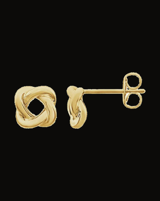 Knot Earrings — 14K Yellow Gold