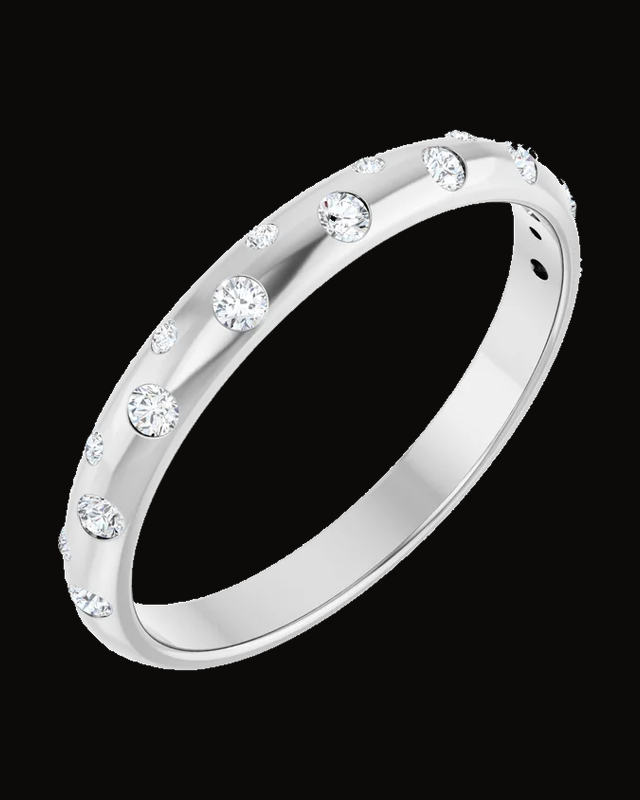 1/6 CTW Lab-Grown Diamond Anniversary Band — 14K Yellow / White Gold · 2.6 mm · Size 7