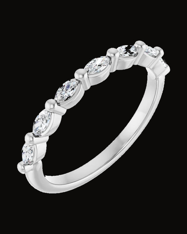 Shared-Prong Anniversary Band — 14K Yellow / White Gold · 1.5 mm