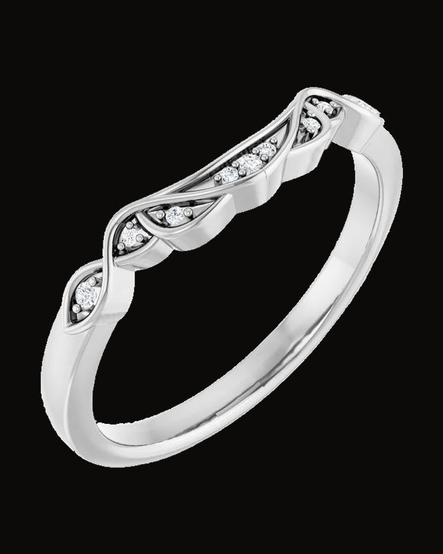Accented Celtic-Inspired Engagement Ring or Band — 14K Yellow / White Gold · 2.3 mm