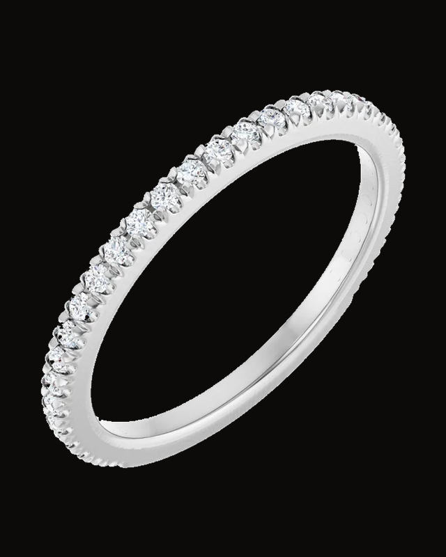 1/3 CTW Lab-Grown Diamond Anniversary Band — Rhodium-Plated on 14K White Gold · 1.32 mm