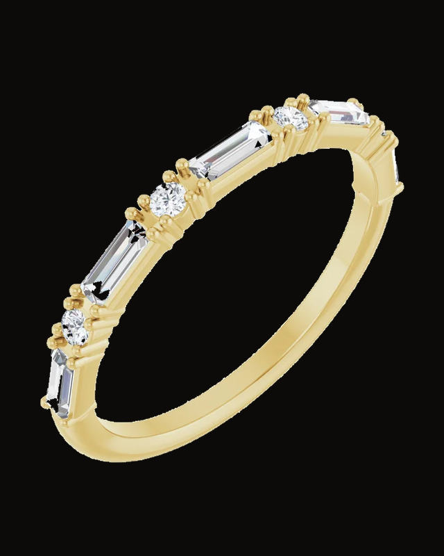 3/8 CTW Lab-Grown Diamond Anniversary Band — 14K Yellow / White Gold · 1.82 mm