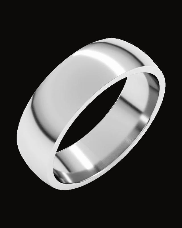 Lightweight Comfort-Fit Half Round Band