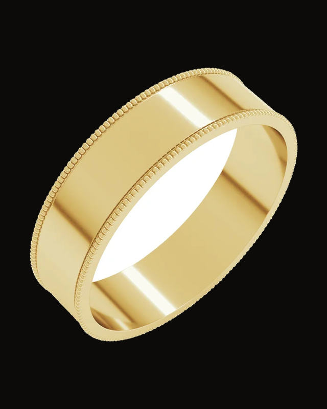 Milgrain Comfort-Fit Flat Band