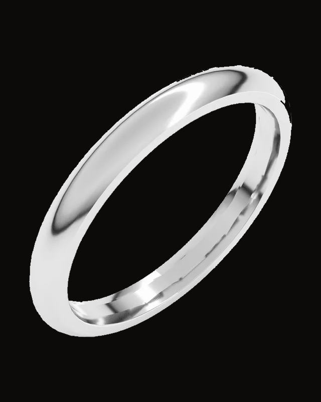 Standard Weight Comfort-Fit Half Round Band
