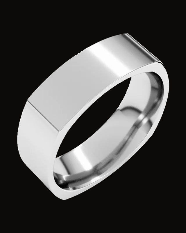 Standard Weight Comfort-Fit Square Band