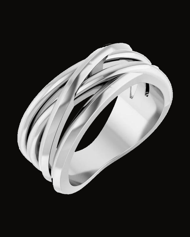 Negative Space Freeform Ring — Sterling Silver · 3.9 mm