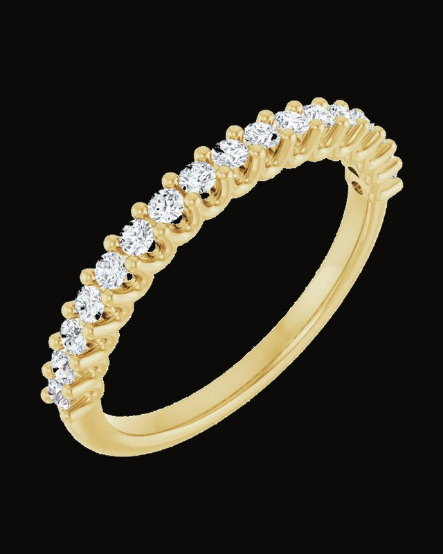 1/2 CTW Lab-Grown Diamond Anniversary Band — 14K Yellow / White Gold — Round