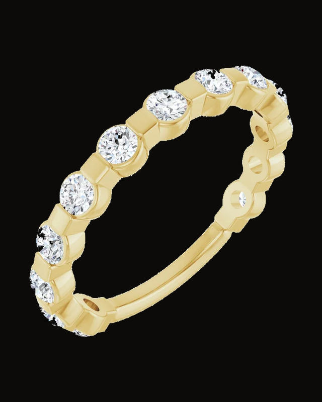 1/2 CTW Lab-Grown Diamond Anniversary Band — 14K Yellow Gold · 2.4 mm