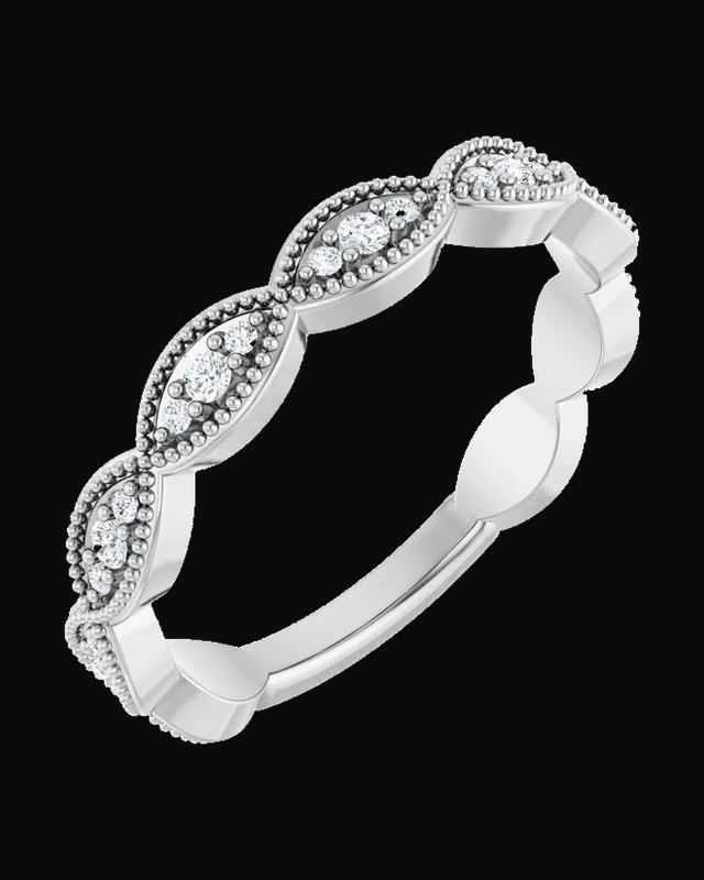 1/5 CTW Lab-Grown Diamond Infinity-Inspired Anniversary Band — 14K Yellow / White Gold · 3.15 mm