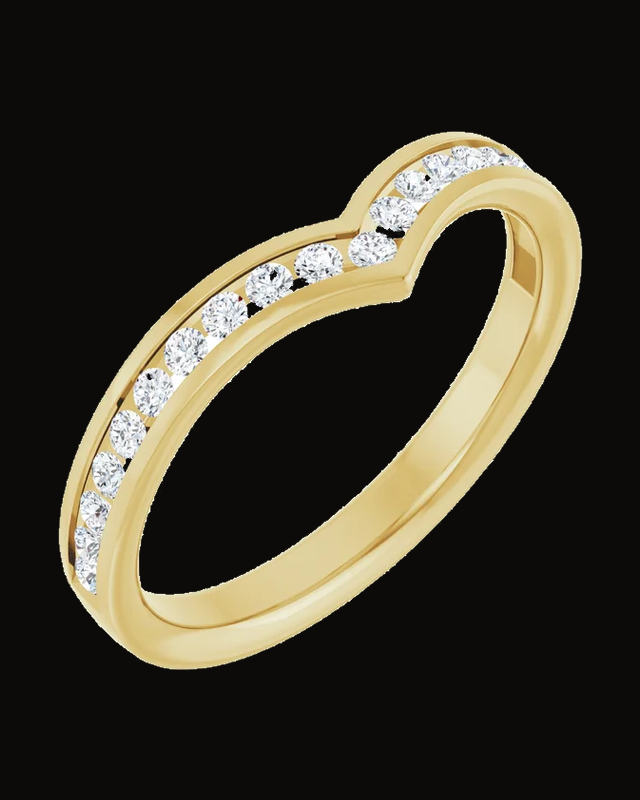 1/4 CTW Lab Grown Diamond Band — 14K Yellow Gold · 3 mm
