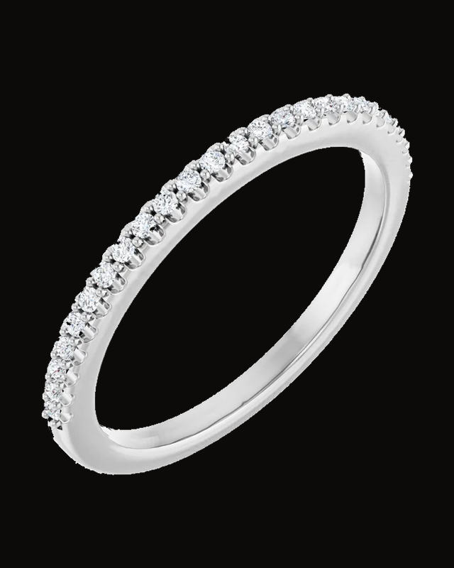 1/8 CTW Natural Diamond Anniversary Band — 14K White / Yellow Gold · 1.7 mm