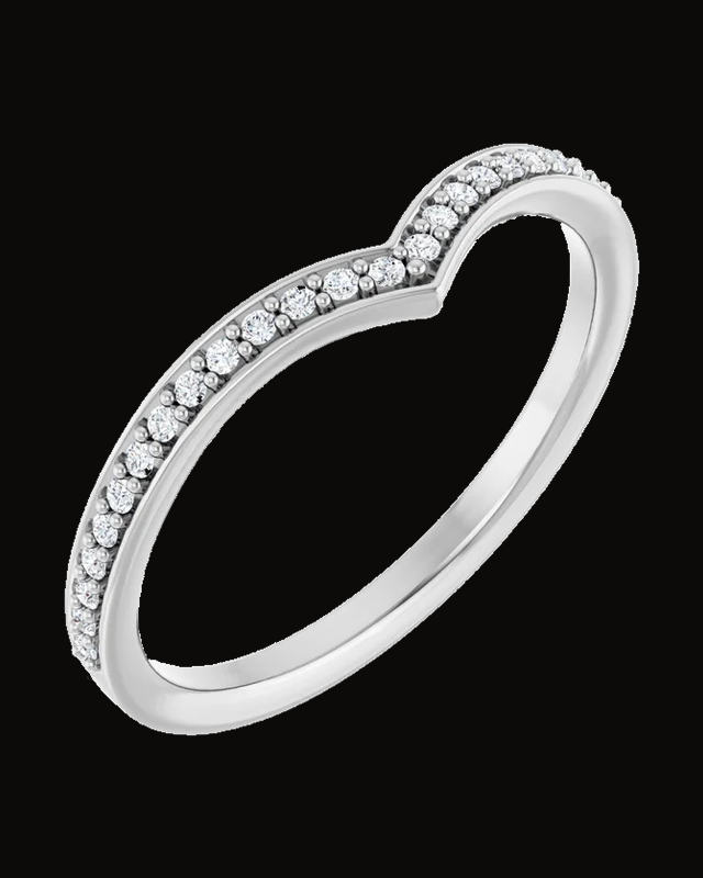 1/8 CTW Lab-Grown Diamond Band — Rhodium-Plated on 14K White Gold · 1.7 mm