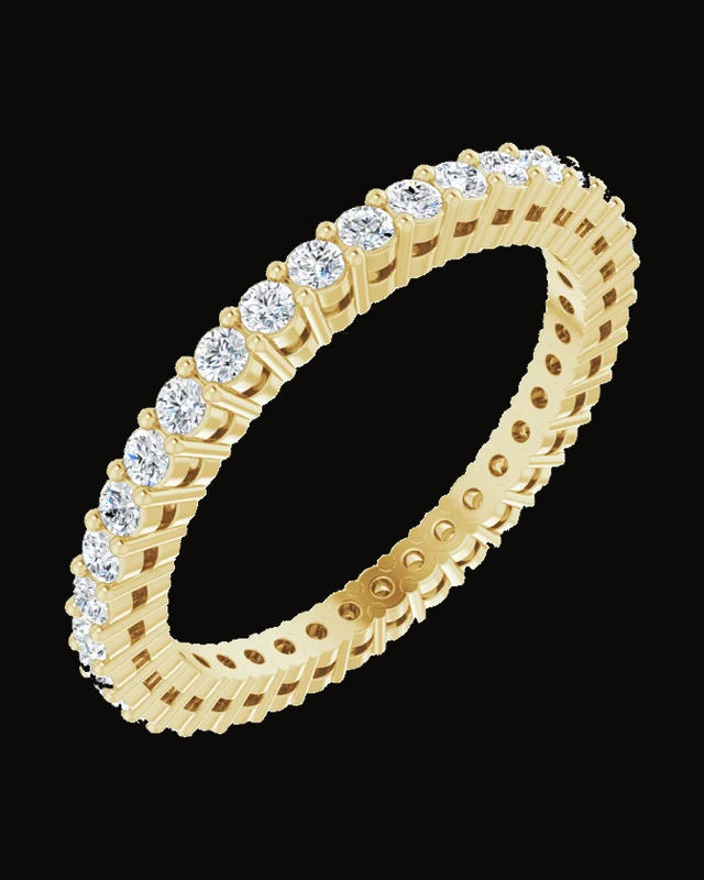 1/2 CTW Lab-Grown Diamond Eternity Band — 14K Yellow Gold · 1.67 mm · Size 5