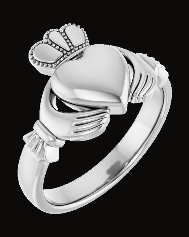 Claddagh Standard-Fit Band — Sterling Silver · 3.5 mm