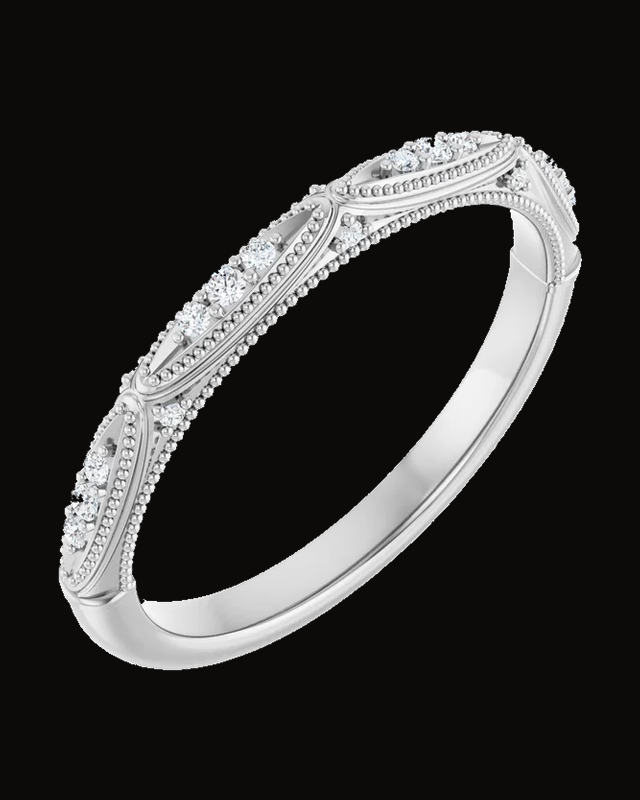 0.07 CTW Natural Diamond Band — 14K Yellow / White Gold · 2.2 mm