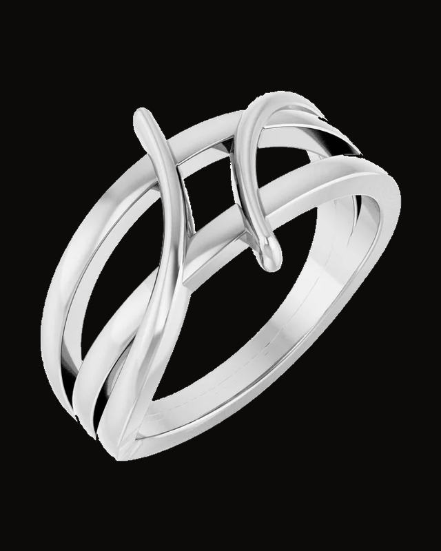 Freeform Bypass Ring — Sterling Silver · 2.5 mm