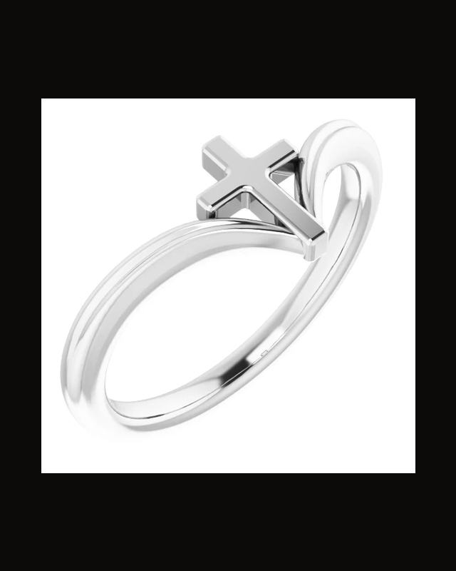 Cross Ring — Sterling Silver · 2.05 mm