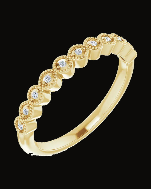 0.05 CTW Natural Diamond Band — 14K Yellow Gold · 2.11 mm