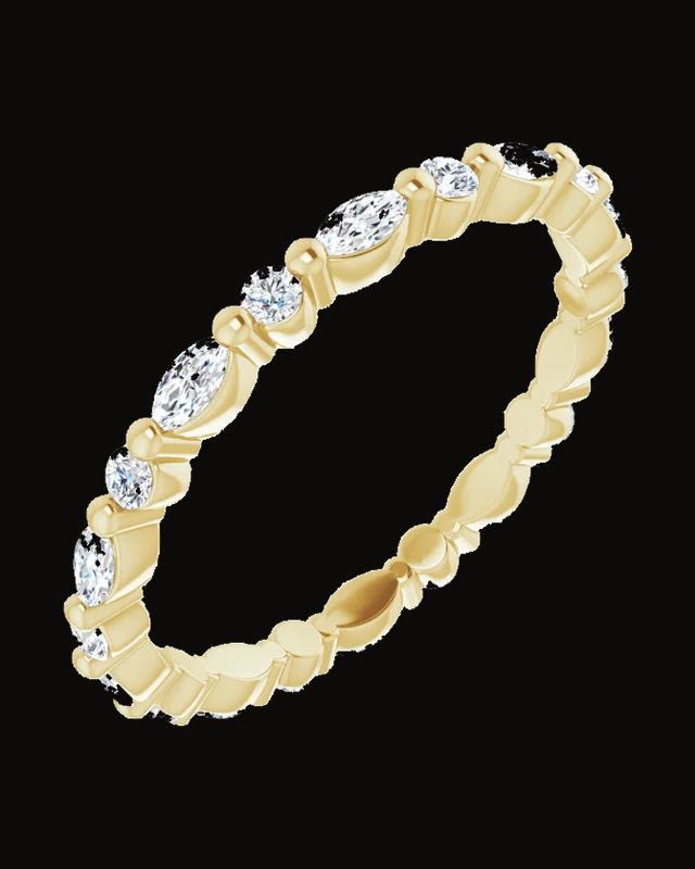 5/8 CTW Lab-Grown Diamond Eternity Band — 14K Yellow Gold · 2.1 mm · Size 7