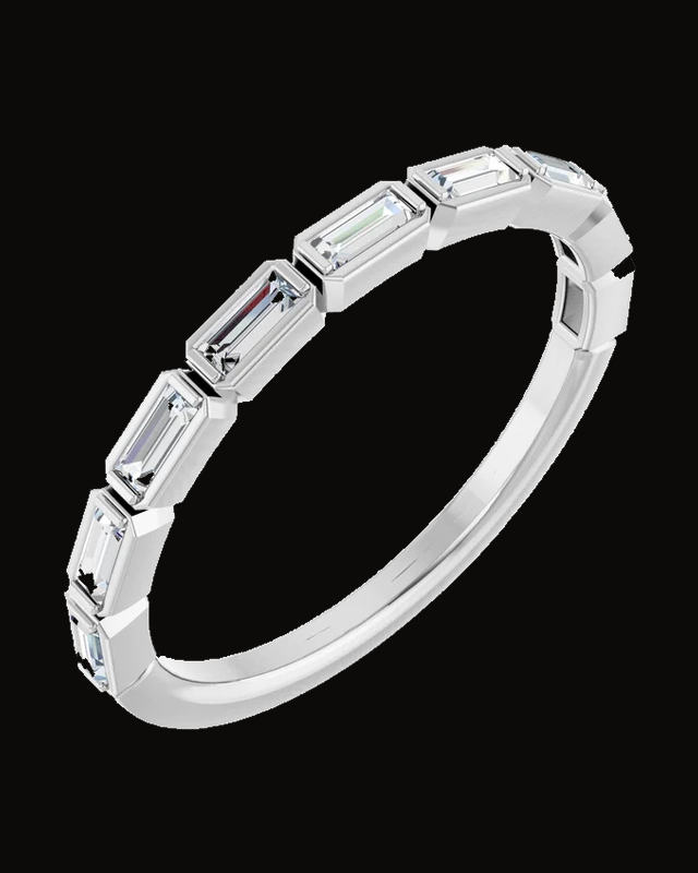1/4 CTW Lab-Grown Diamond Anniversary Band — 14K White / Yellow Gold · 1.75 mm