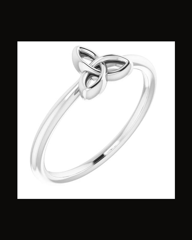 Stackable Celtic-Inspired Trinity Ring