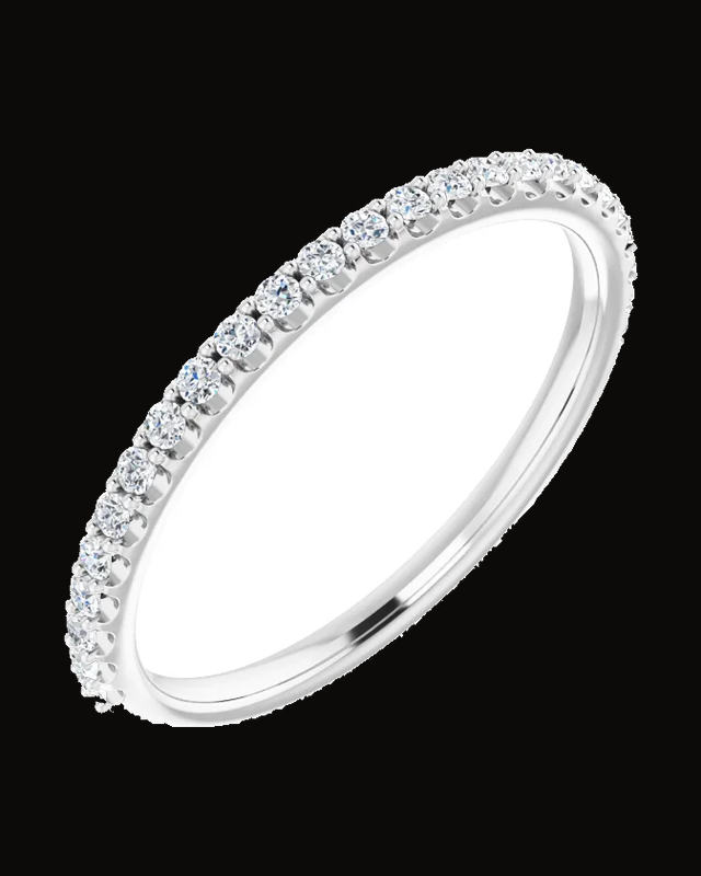 Accented Band — 14K White / Yellow Gold
