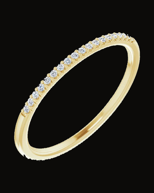 0.08 CTW Natural Diamond Band — 14K Yellow Gold · 0.9 mm