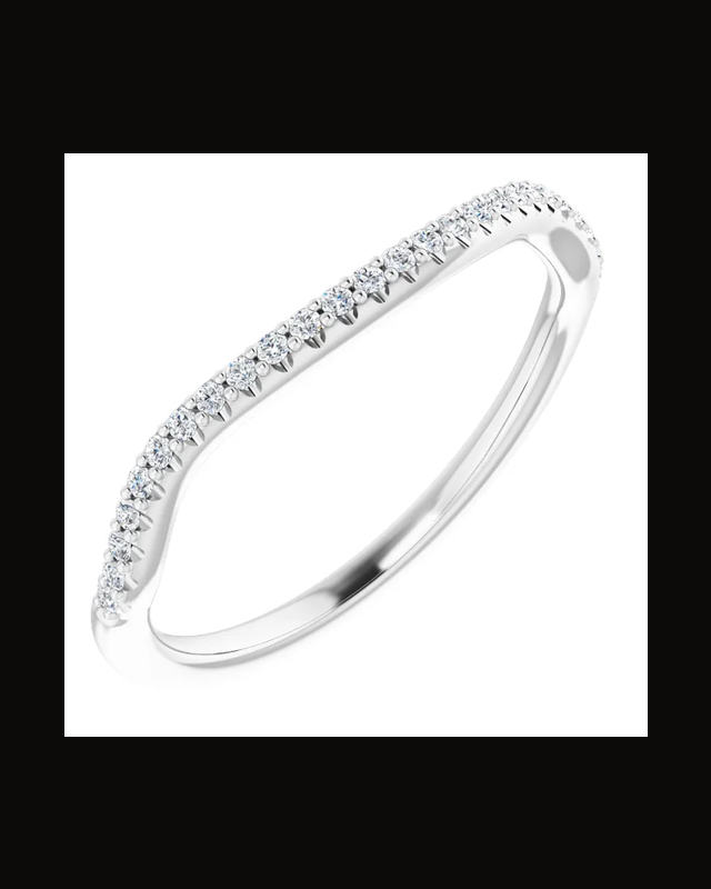 Accented Band — 14K White / Yellow Gold