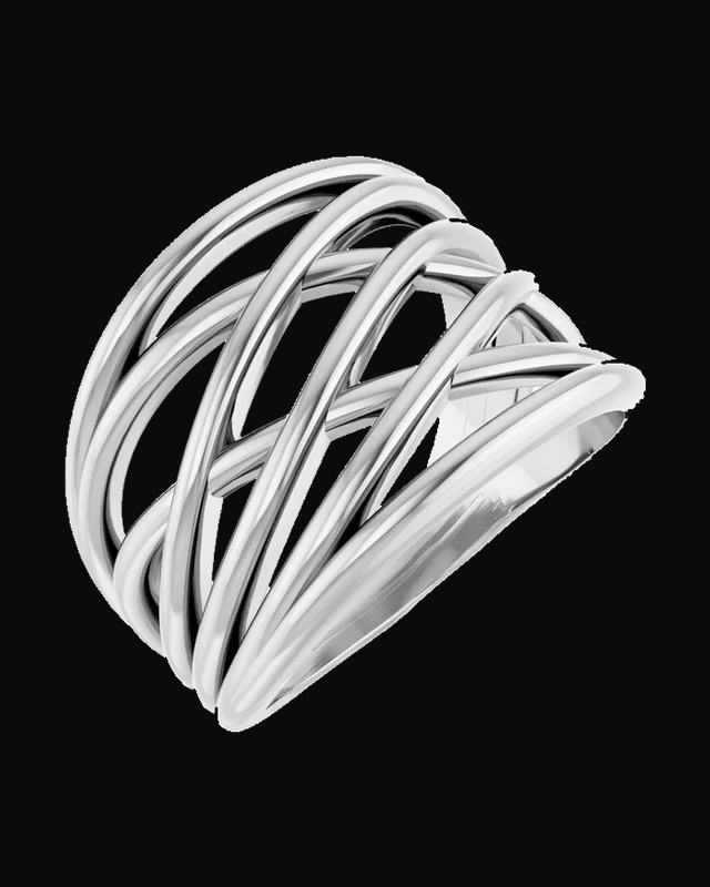 Criss-Cross Ring — Sterling Silver · 2.89 mm