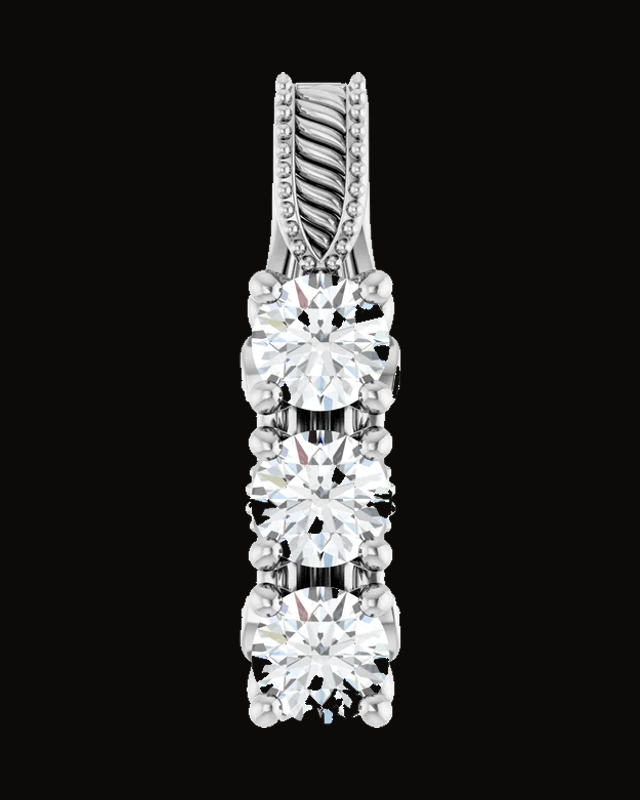 5/8 CTW Lab-Grown Diamond Pendant — Rhodium-Plated on 14K White Gold