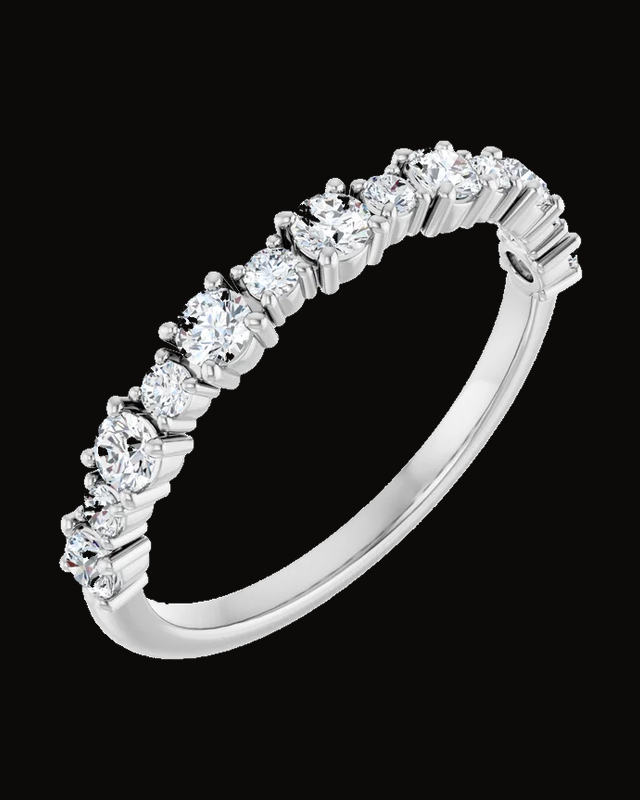 1/2 CTW Lab-Grown Diamond Anniversary Band — 14K Yellow / White Gold — Round