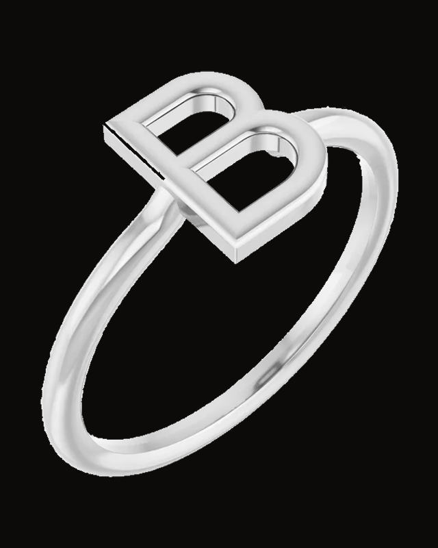 Initial Ring — Sterling Silver · 1.7 mm